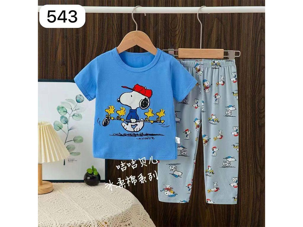 تیشرت و شلوار راحتی پسرانه طرح اسنوپی آبی جیجی بیر jiji beier