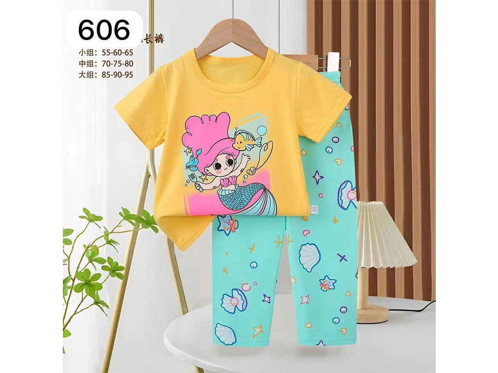 تیشرت و شلوار راحتی دخترانه طرح پری دریایی کو باو kubao