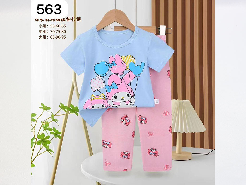 تیشرت و شلوار راحتی دخترانه طرح ملودی کو باو kubao