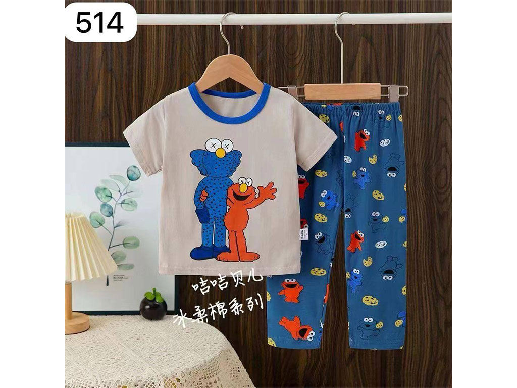 تیشرت و شلوار راحتی پسرانه طرح کارتونی المو جیجی بیر jiji beier