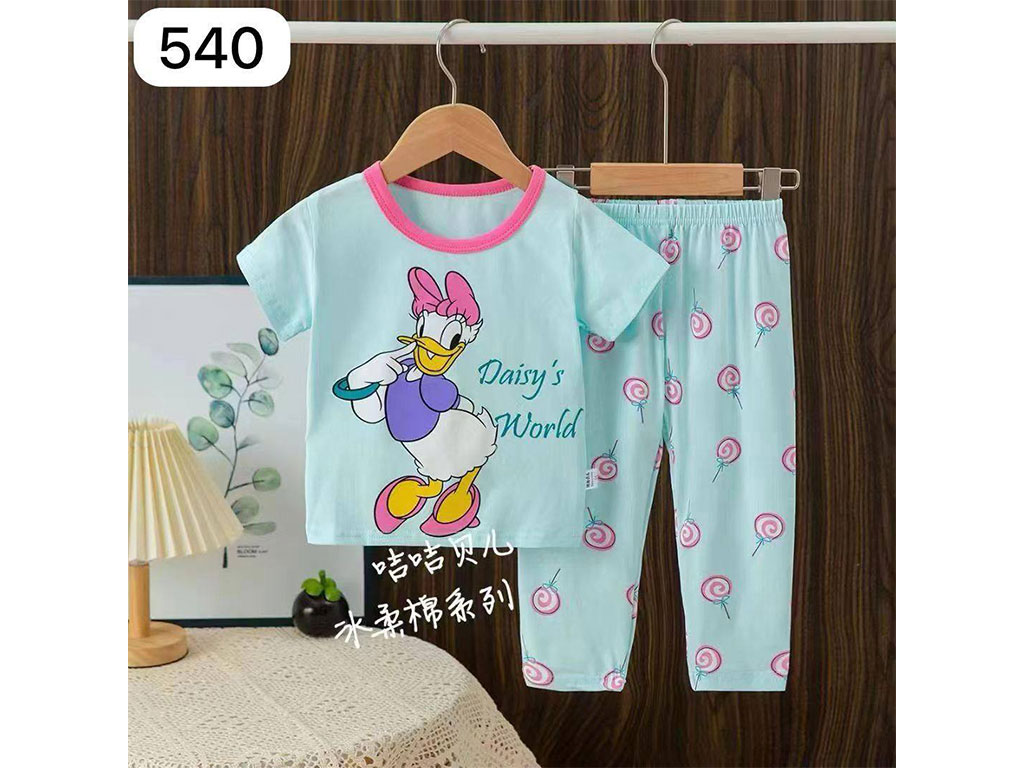 تیشرت و شلوار راحتی دخترانه طرح دیزی داک آبی جیجی بیر jiji beier