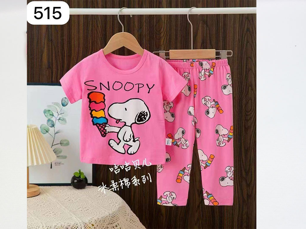 تیشرت و شلوار راحتی دخترانه طرح اسنوپی جیجی بیر jiji beier