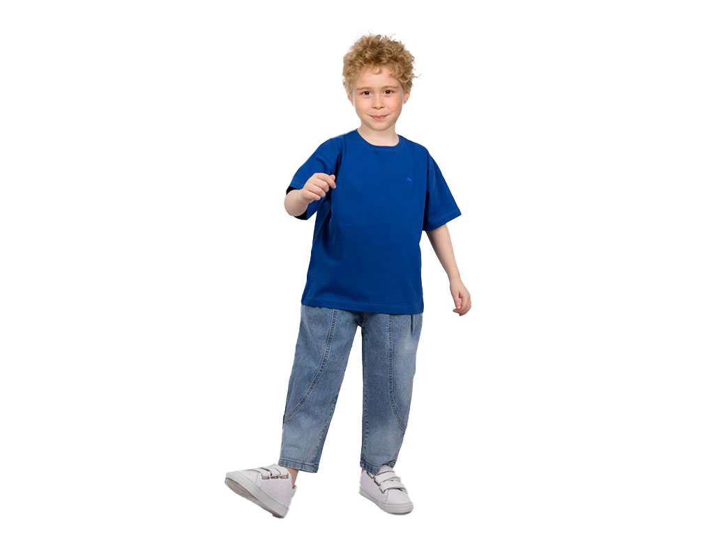 تیشرت پسرانه رنگ آبی کاربنی مانکی monkey