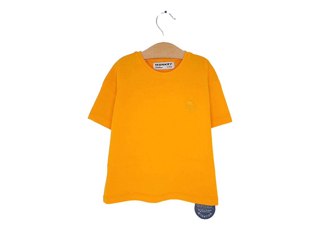 تیشرت پسرانه رنگ زرد انبه ای مانکی monkey