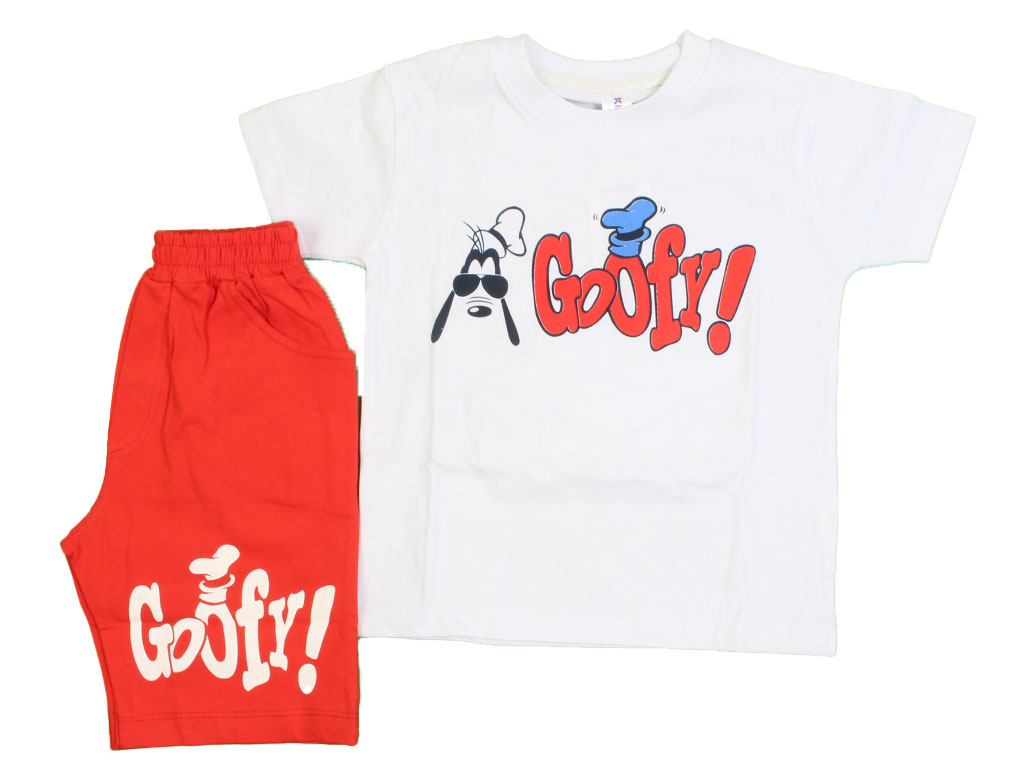 تیشرت و شلوارک راحتی پسرانه طرح گوفی کیدومکس kido max