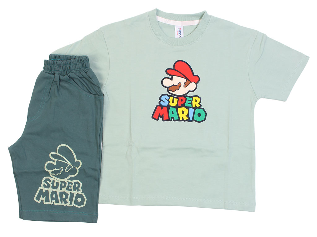 تیشرت و شلوارک راحتی پسرانه طرح سوپرماریو کیدومکس kido max
