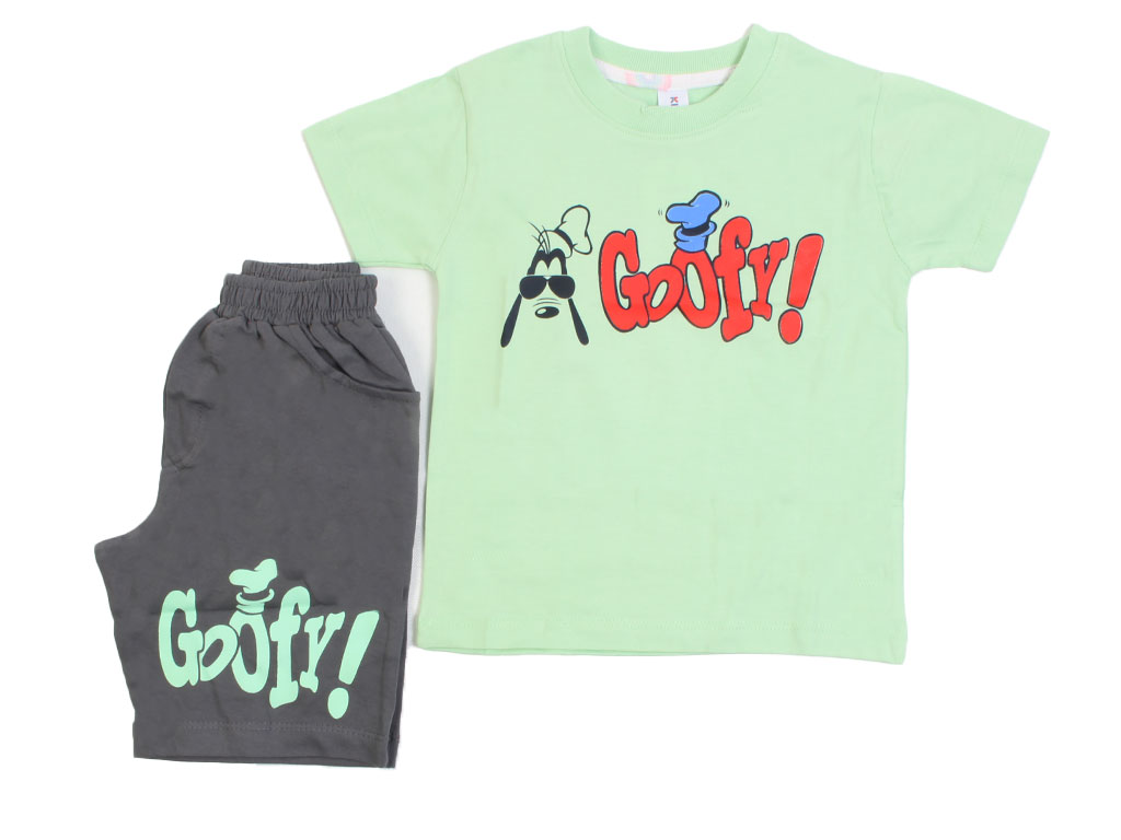 تیشرت و شلوارک راحتی پسرانه طرح گوفی کیدومکس kido max
