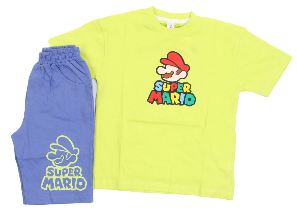 تیشرت و شلوارک راحتی پسرانه طرح سوپرماریو کیدومکس kido max