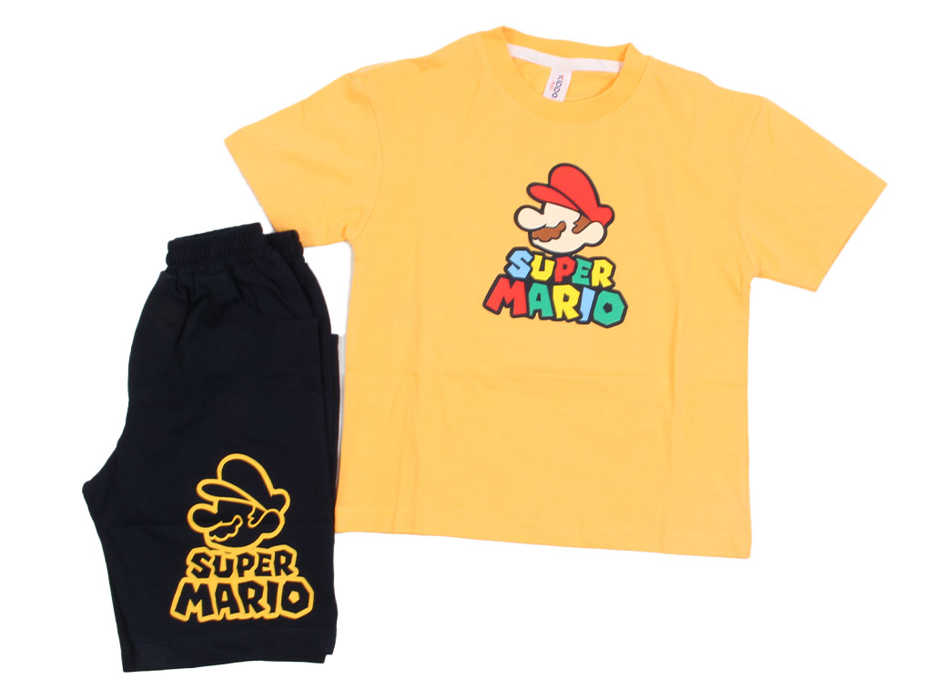 تیشرت و شلوارک راحتی پسرانه طرح سوپرماریو کیدومکس kido max