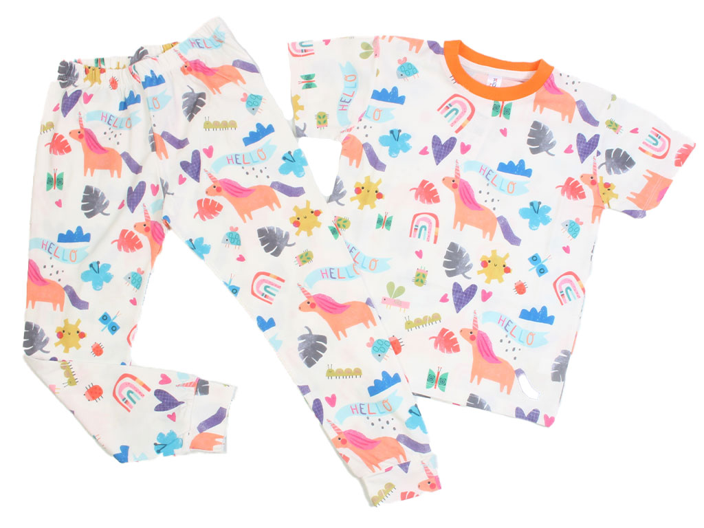 تیشرت و شلوار راحتی دخترانه طرح اسب تک شاخ کیدومکس kido max