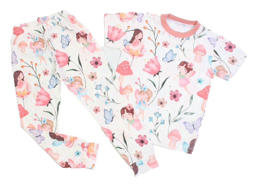 تیشرت و شلوار راحتی دخترانه طرح فرشته کیدومکس kido max