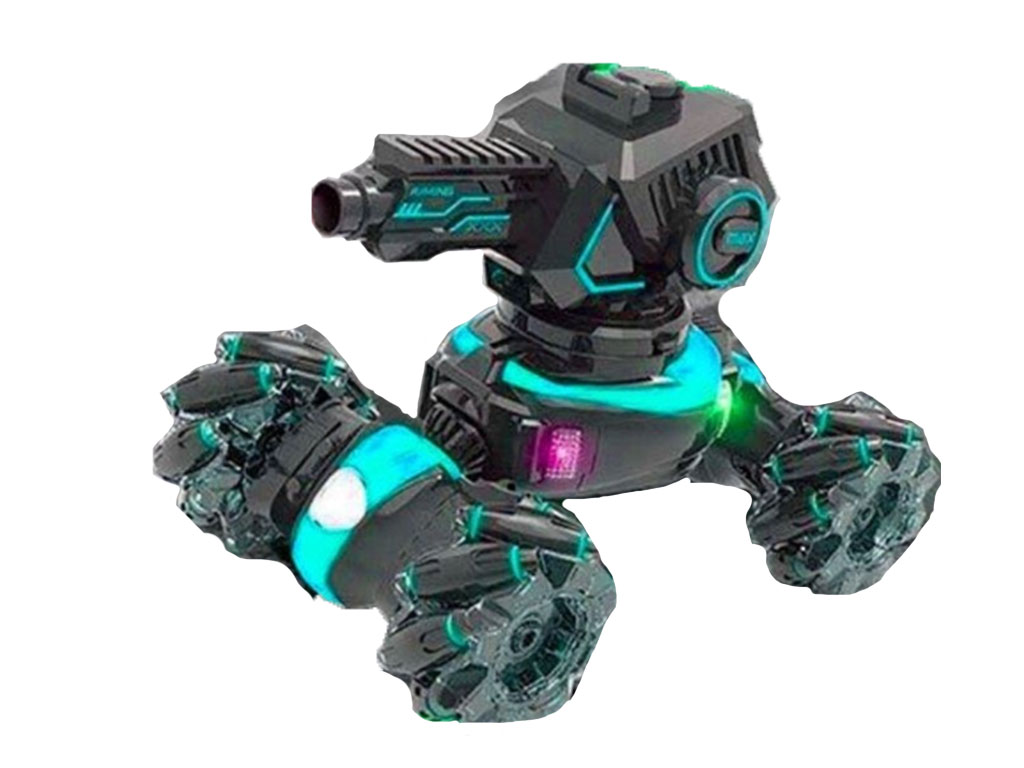 تانک کنترلی شارژی، موزیکال و چراغدار مدل بمب افکن دارای چرخش های کپسولی با چرخش 360 درجه اسباب بازی