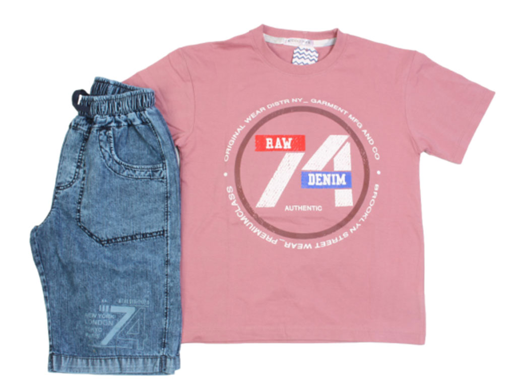 تیشرت و شلوارک جین پسرانه طرح دار کیدومکس kido max