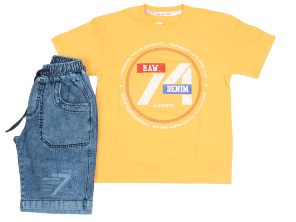 تیشرت و شلوارک جین پسرانه طرح دار کیدومکس kido max