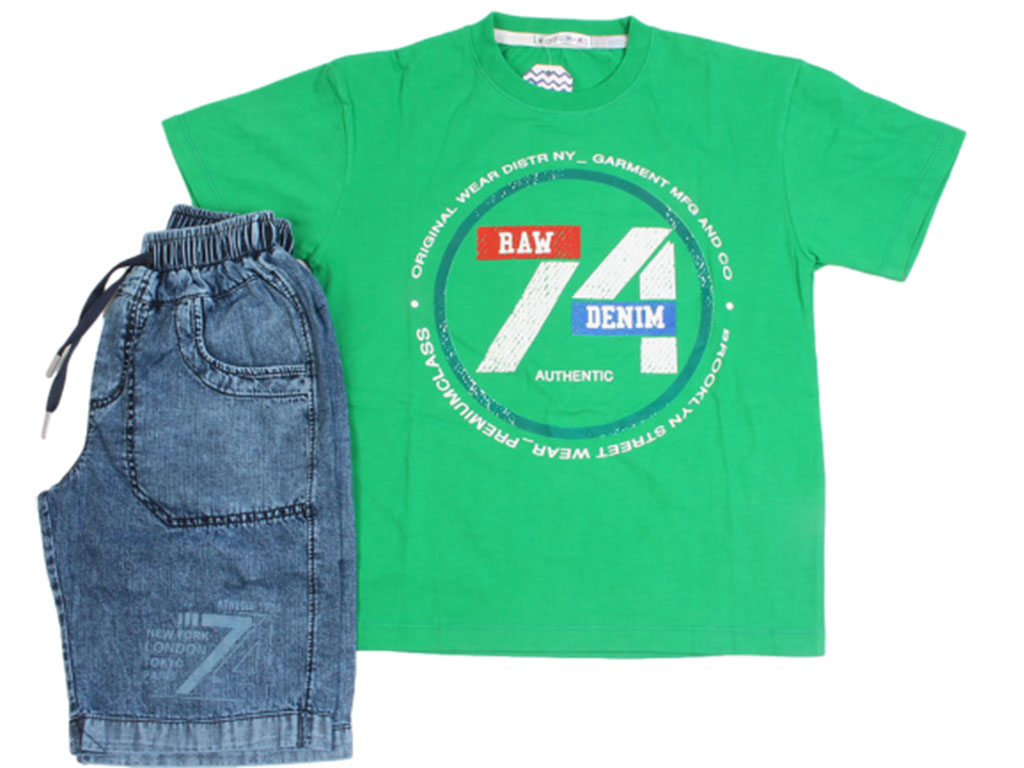 تیشرت و شلوارک جین پسرانه طرح دار کیدومکس kido max