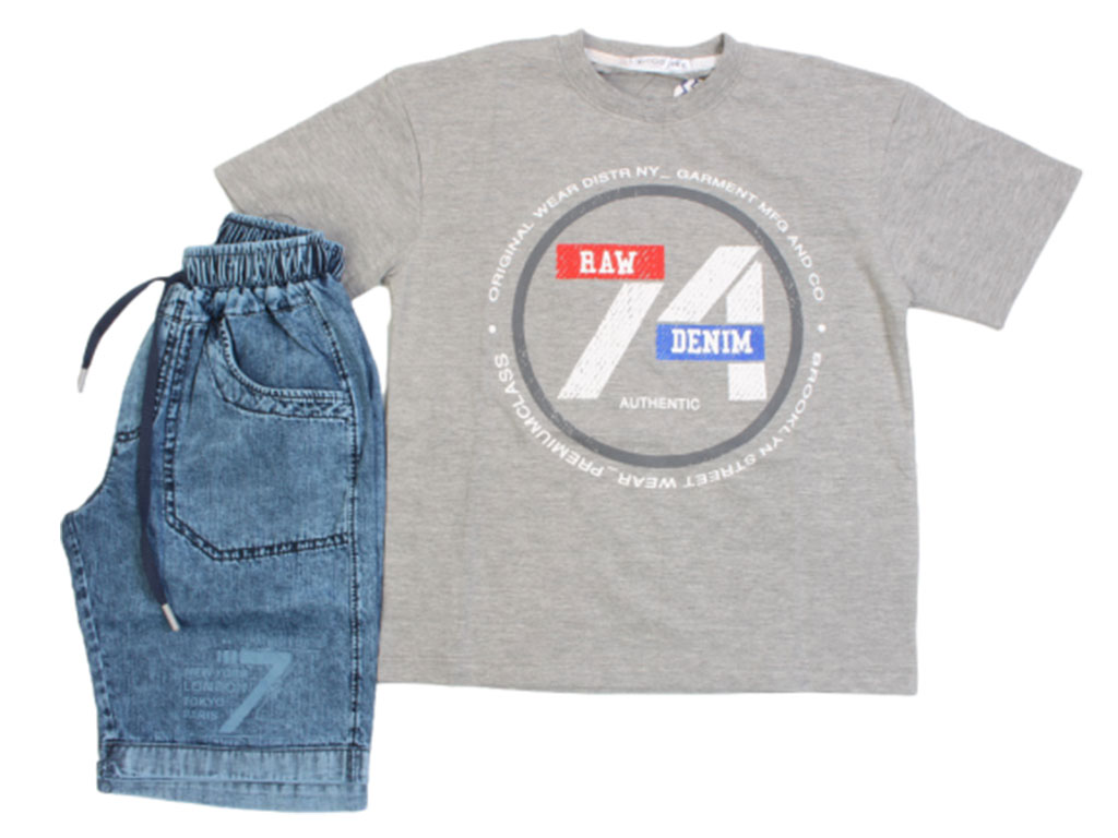 تیشرت و شلوارک جین پسرانه طرح دار کیدومکس kido max