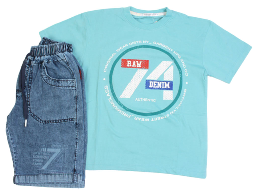 تیشرت و شلوارک جین پسرانه طرح دار کیدومکس kido max