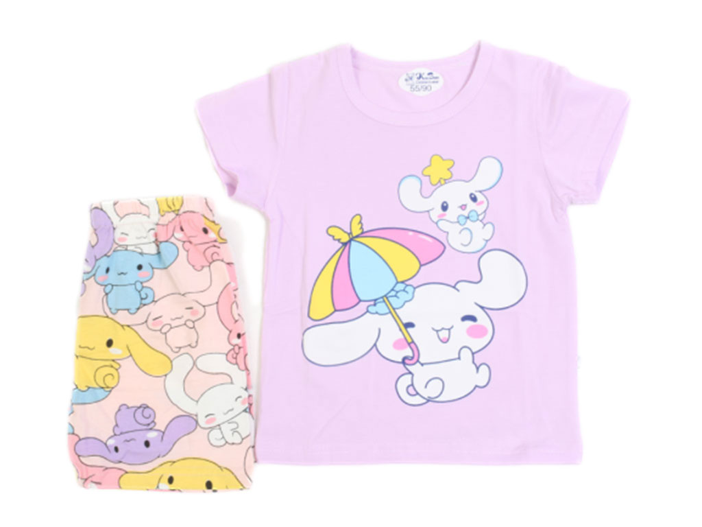 تیشرت و شلوارک راحتی دخترانه طرح خرگوش چتر دار کو باو kubao