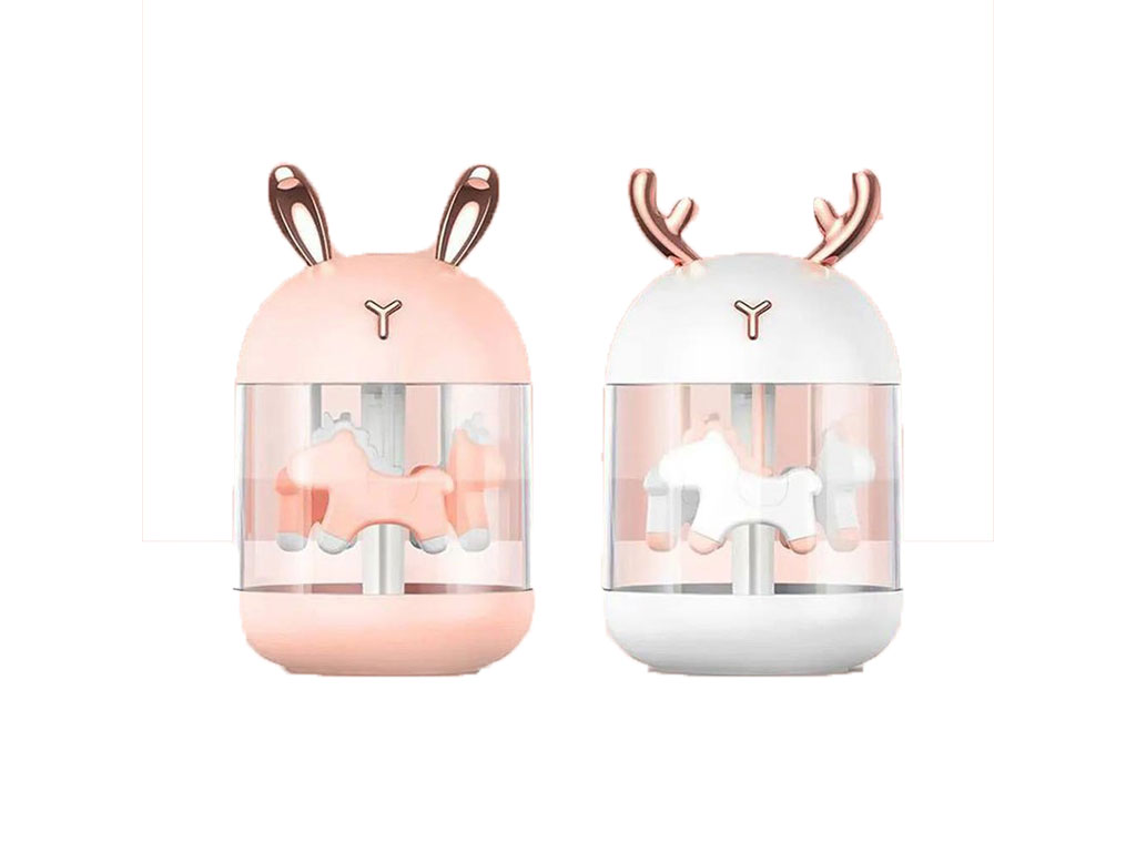 دستگاه بخور سرد اتاق نوزاد و کودک دخترانه چراغ دار طرح یونیکورن حجم 300 میلی لیتر