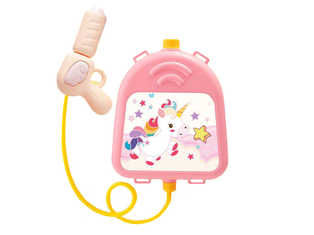 تفنگ آبپاش به همراه کوله پشتی طرح یونیکورن حجم 2500 میلی لیتر