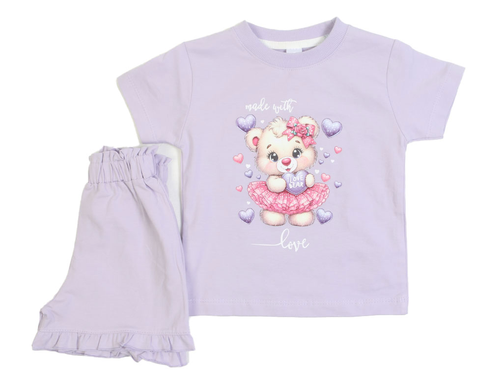 تیشرت و شلوارک دخترانه طرح خرس کیدومکسkido max