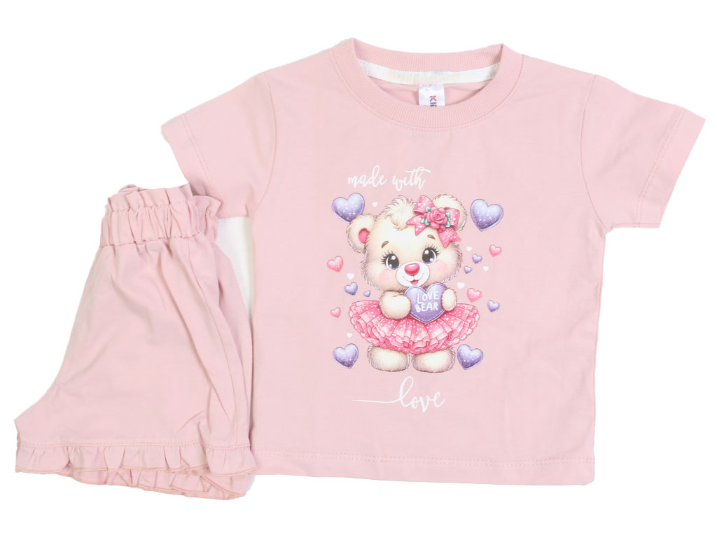 تیشرت و شلوارک دخترانه طرح خرس کیدومکسkido max