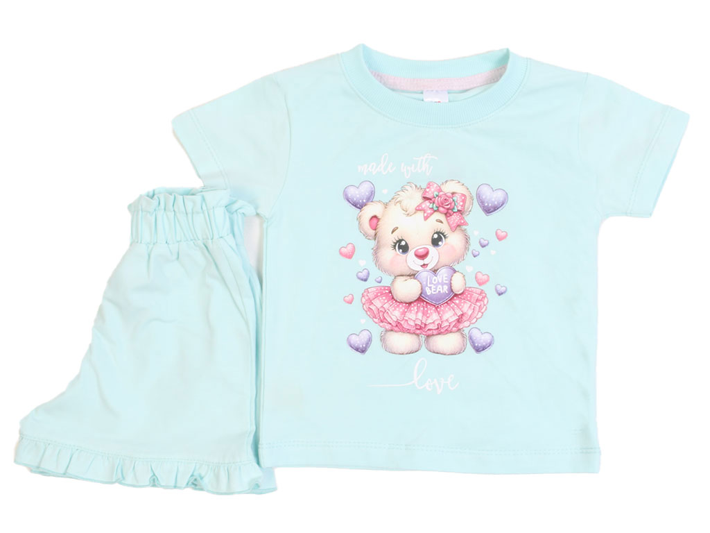 تیشرت و شلوارک دخترانه طرح خرس کیدومکسkido max