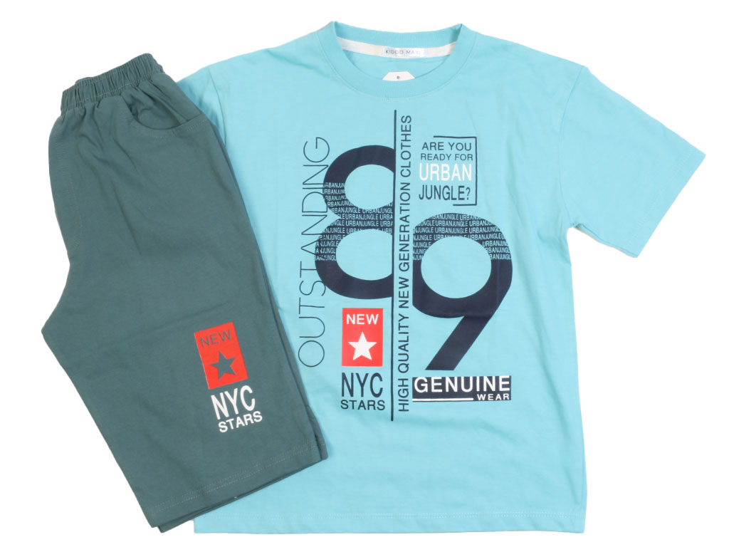 تیشرت و شلوارک پسرانه طرح کلمات انگلیسی کیدومکس kido max