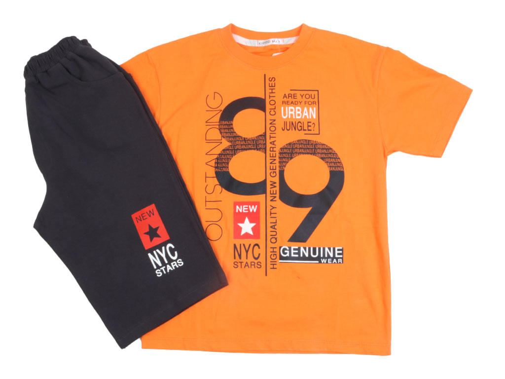 تیشرت و شلوارک پسرانه طرح کلمات انگلیسی کیدومکس kido max