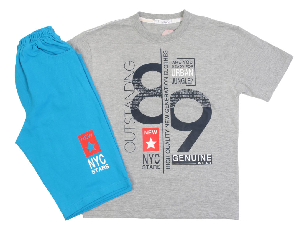 تیشرت و شلوارک پسرانه طرح کلمات انگلیسی کیدومکس kido max