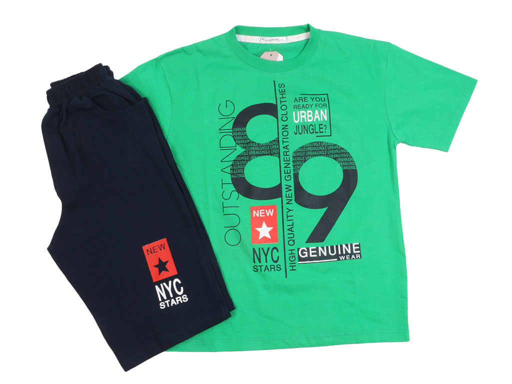 تیشرت و شلوارک پسرانه طرح کلمات انگلیسی کیدومکس kido max