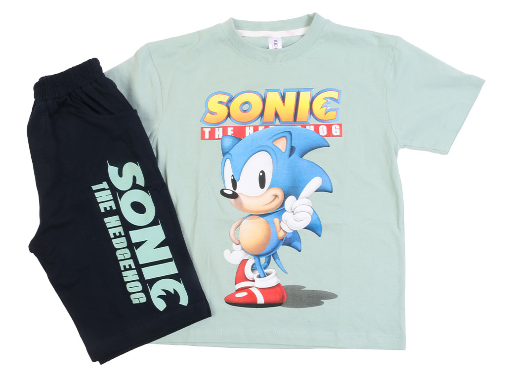 تیشرت و شلوارک پسرانه طرح سونیک کیدومکس kido max