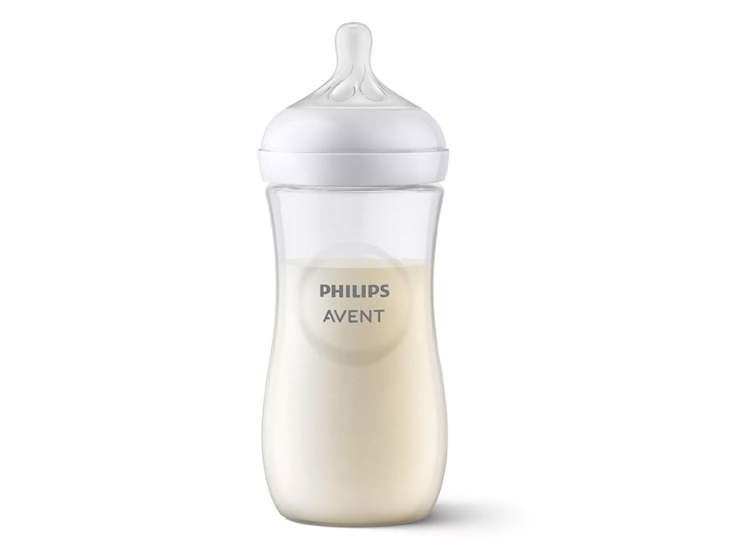 شیشه شیر نوزادی بالای 3 ماه جریان 4 قطره مدل natural response با حجم 330 میلی لیتر  اونت avent