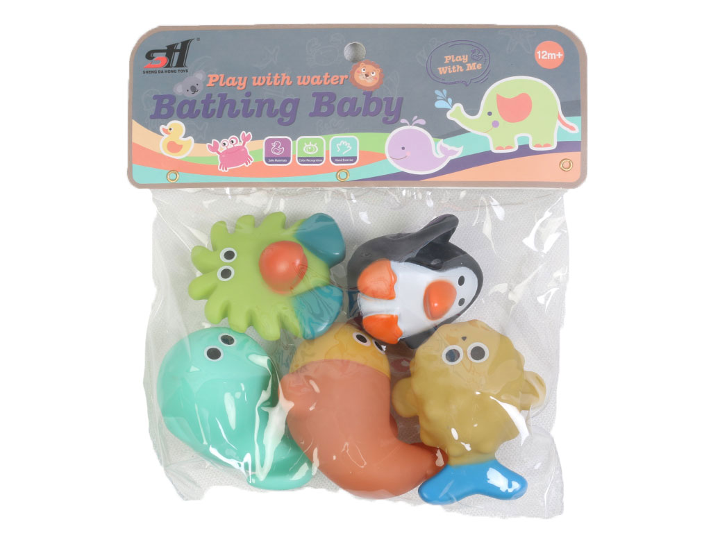 اسباب بازی 5 تکه حمام نوزادی طرح حیوانات