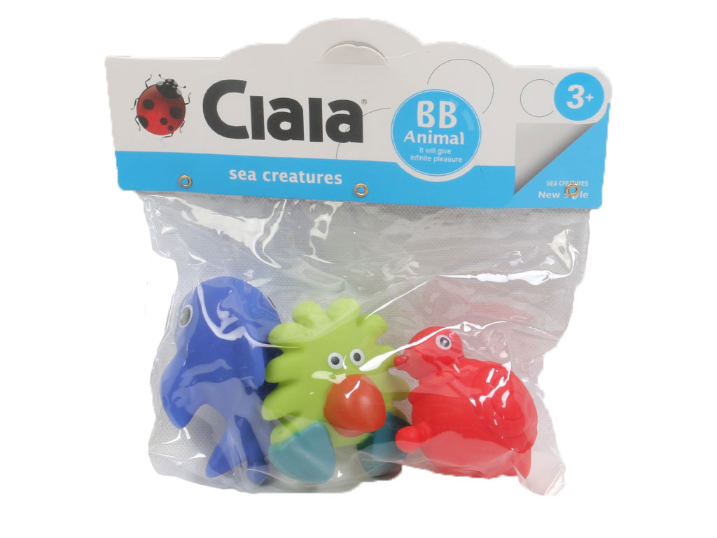 اسباب بازی 3 تکه حمام نوزادی طرح حیوانات CLALA