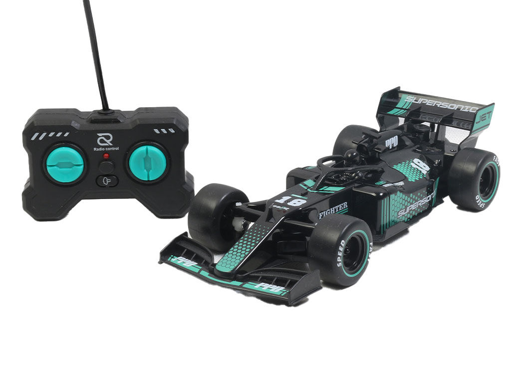 ماشین مسابقه کنترلی، شارژی، دودزا و چراغ دار اسباب بازی مدل فرمول یک