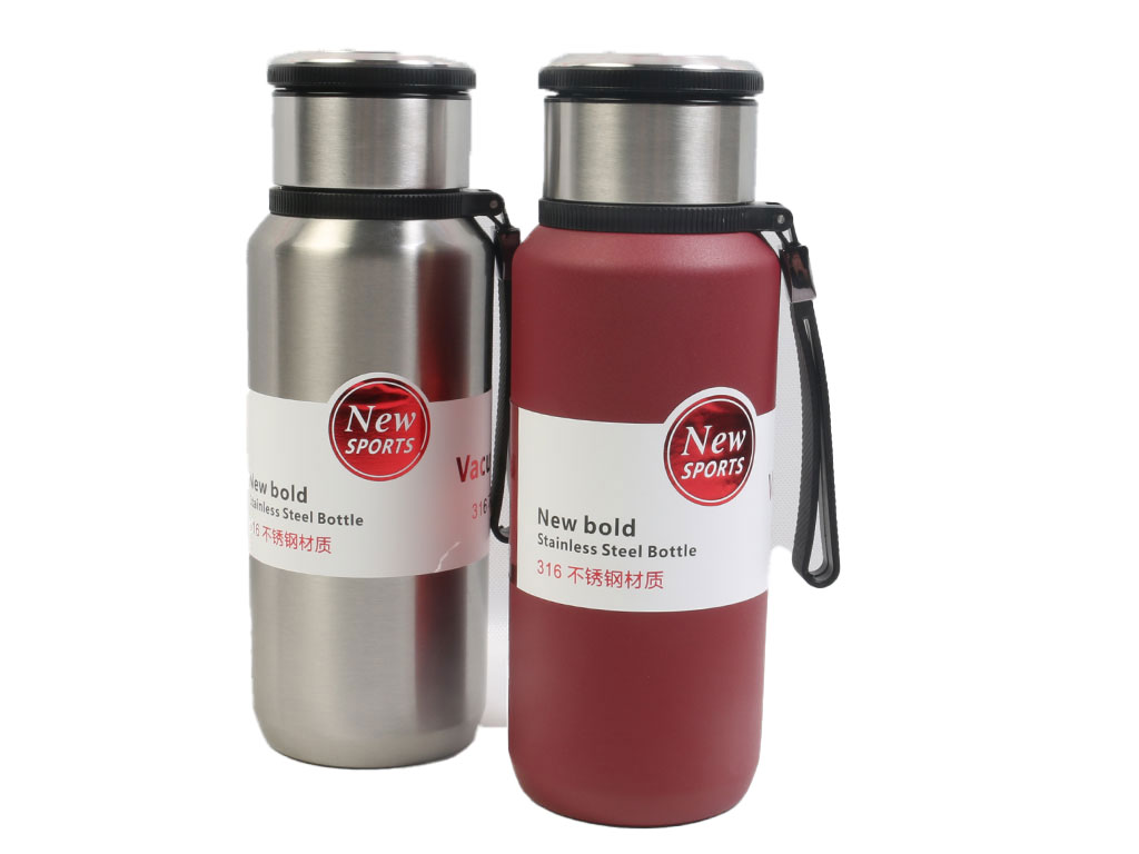 فلاسک استیل حجم 800 میلی لیتر دارای بند سیلیکونی