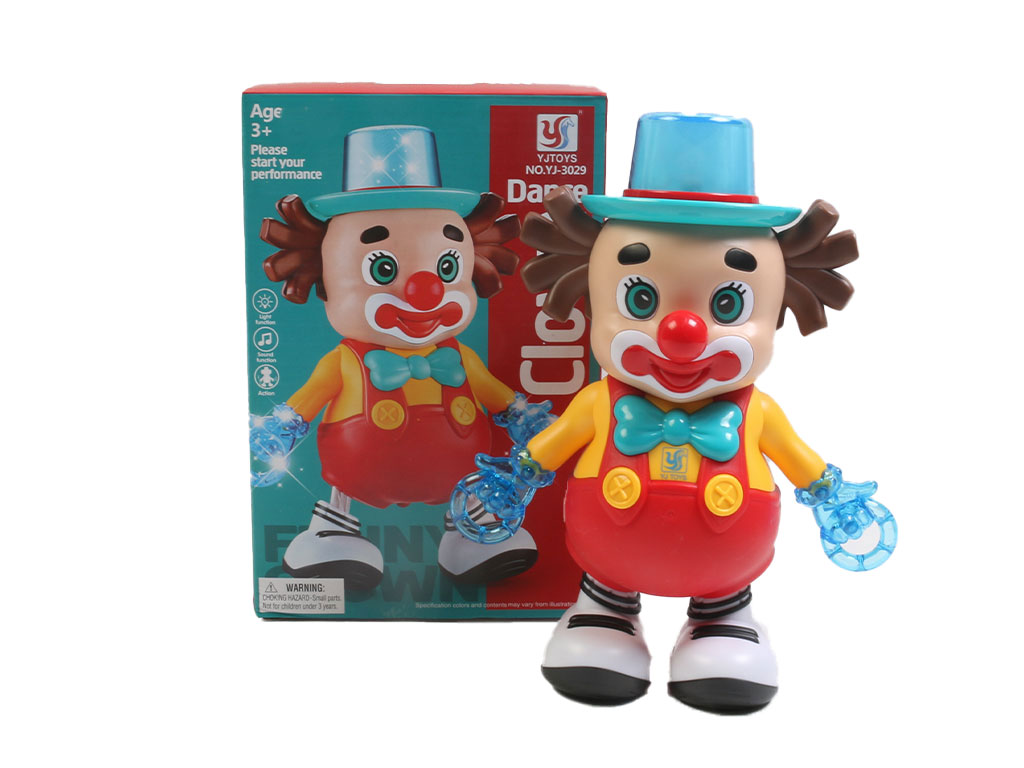 دلقک موزیکال و چراغ دار دارای حرکت اسباب بازی