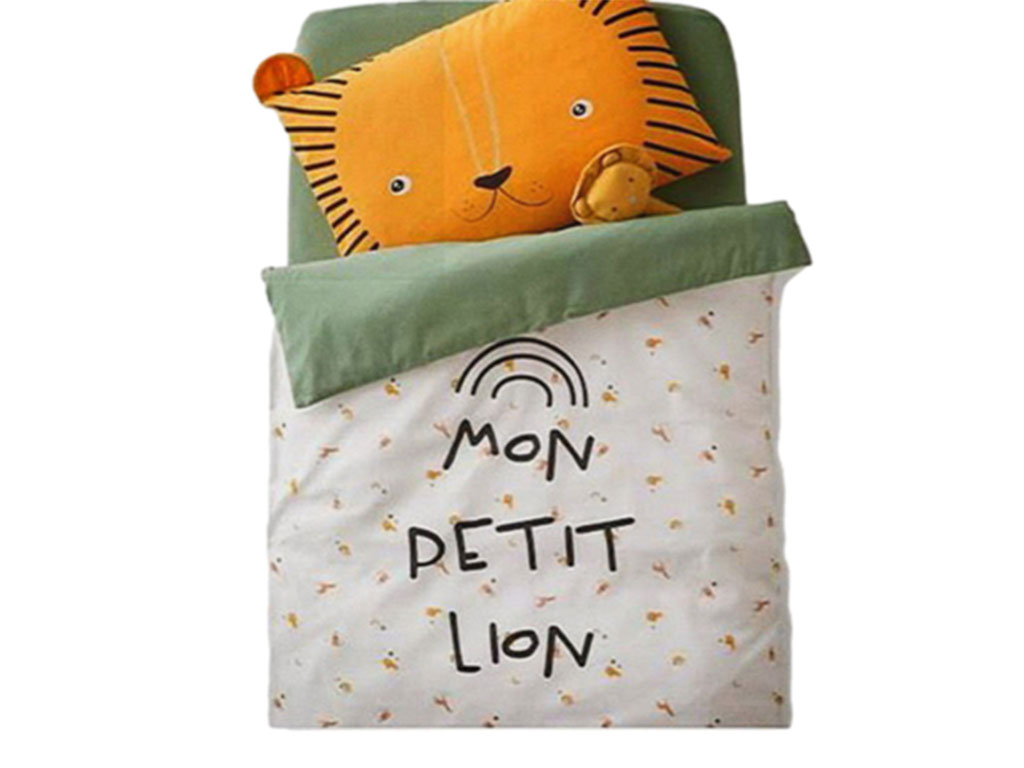 سرویس خواب سه تکه نوزاد و کودک طرح شیر دلی deli