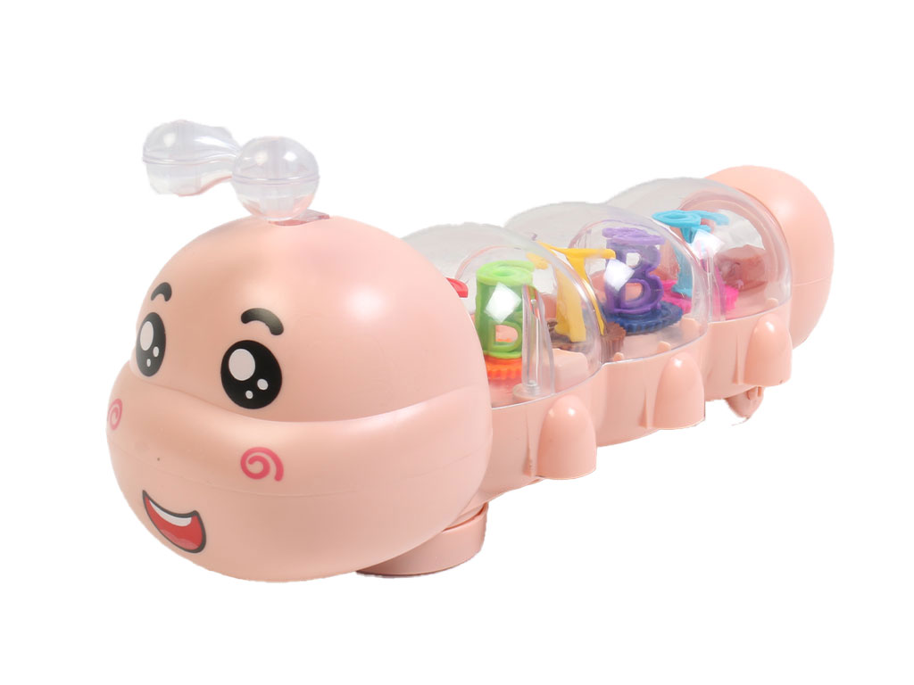 کرم موزیکال و چراغ دار چرخ دنده ای اسباب بازی