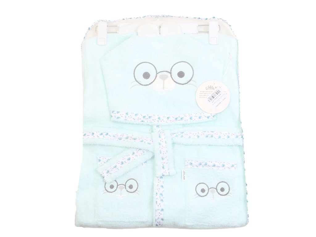 حوله تن پوش همراه با گوش پاک کن لیتل می little me