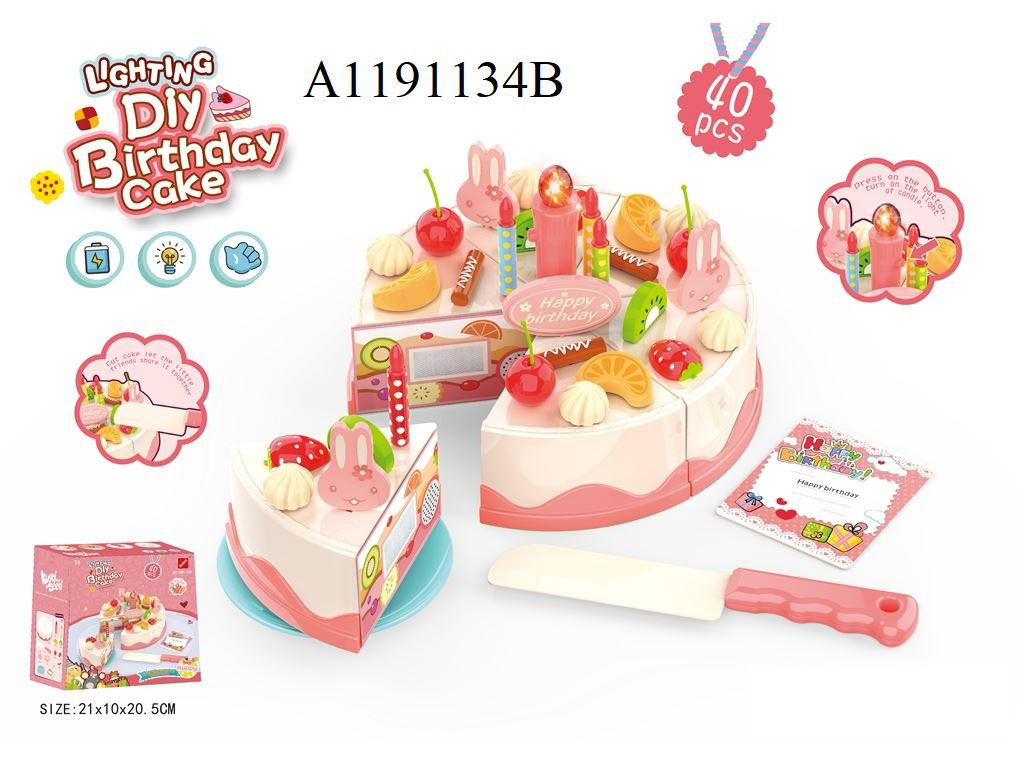 کیک تولد اسباب بازی 38 قطعه با قابلیت چیدمان