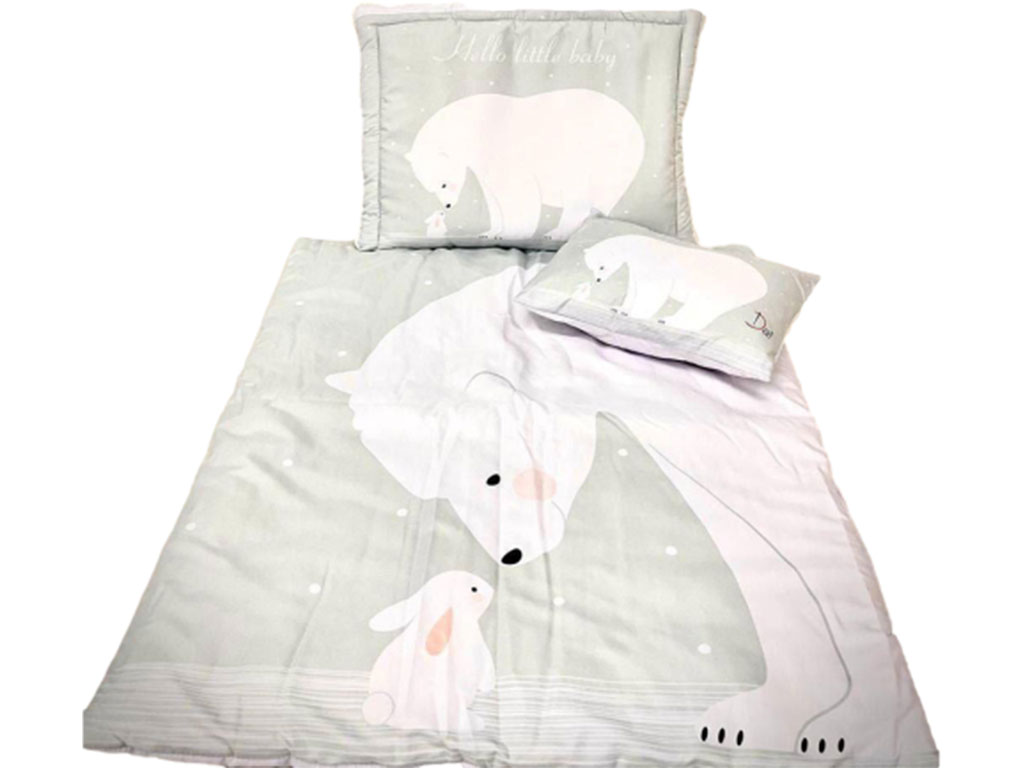 سرویس خواب نوزادی 3 تکه طرح خرس و خرگوش دلی deli