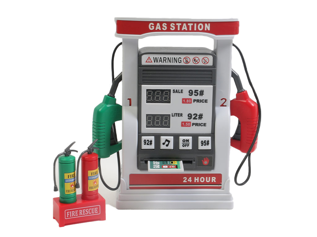 ایستگاه شبیه سازی شده پمپ گاز موزیکال همراه کپسول اطفای حریق اسباب بازی
