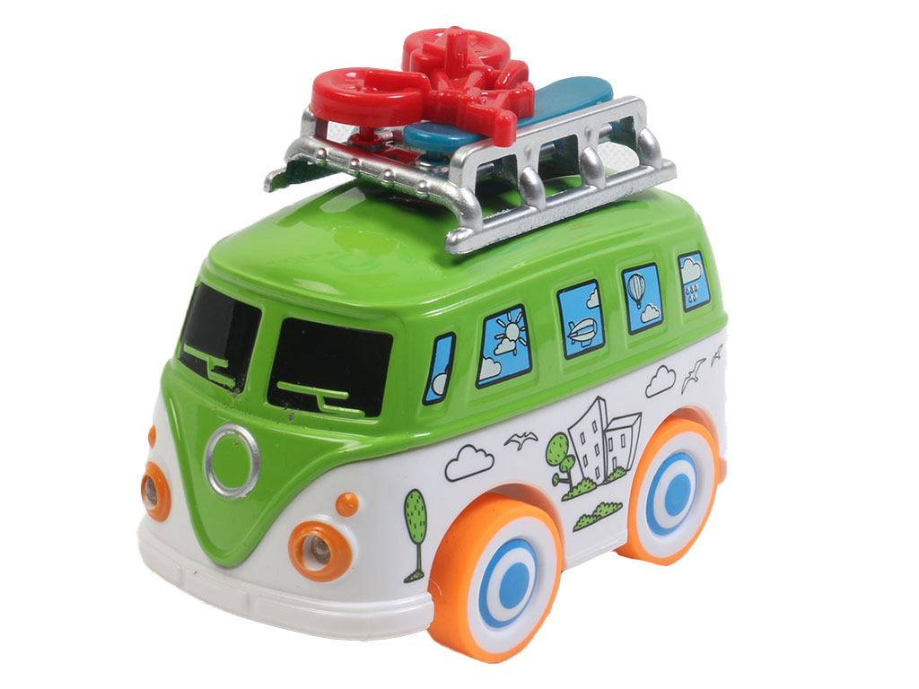 ماشین فولکس واگن عقب کش، موزیکال و چراغ دار اسباب بازی