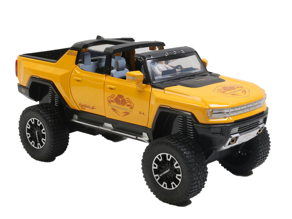 ماشین فلزی عقب کش، موزیکال و چراغ دار مدل هامر دارای فیگور