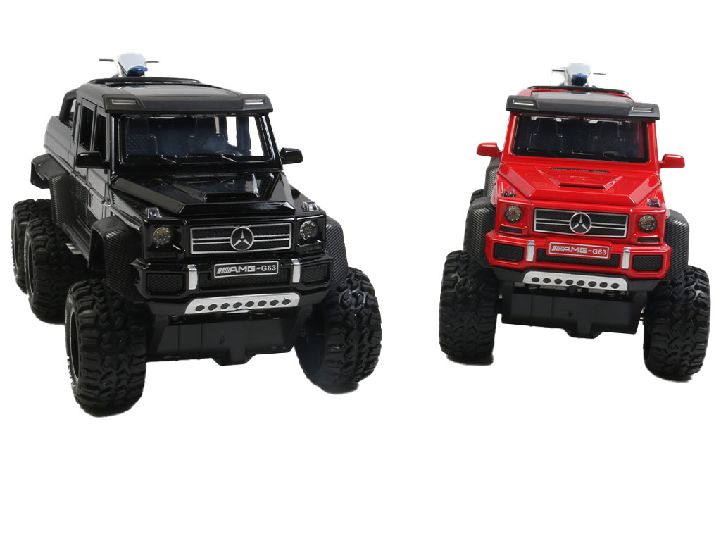 ماشین فلزی عقب کش، موزیکال و چراغ دار مدل آفرود همراه با موتور اسباب بازی