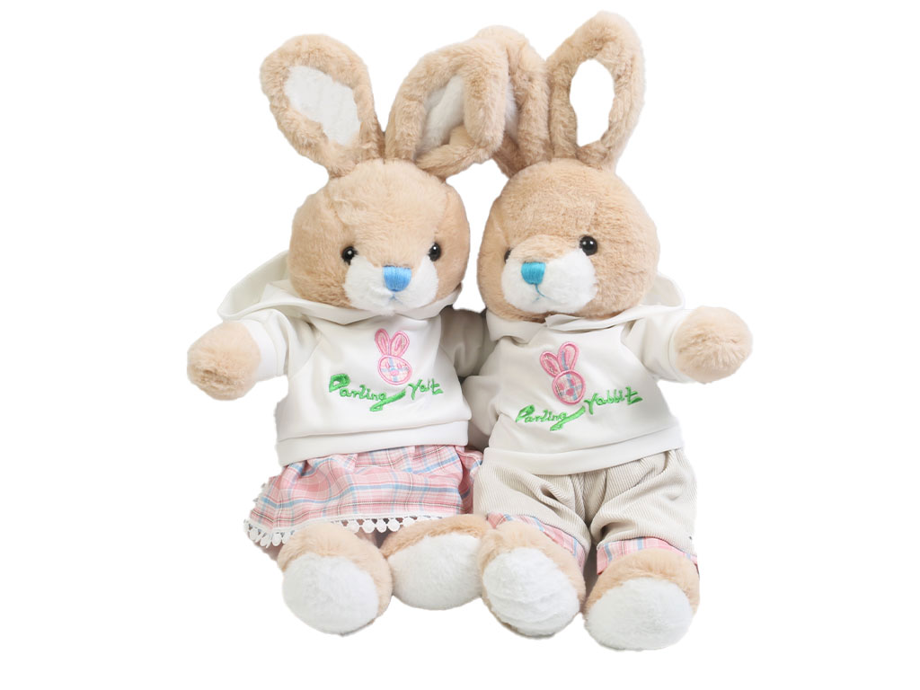 عروسک پولیشی طرح خرگوش بچه گانه به همراه لباس