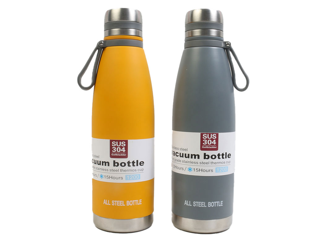 فلاسک تمام استیل حجم 1200 میلی لیتر با بند سیلیکونی