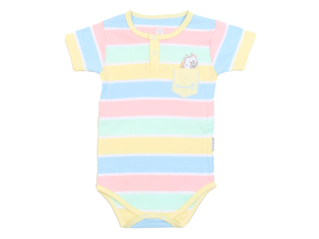 بادی نوزادی پسرانه آستین کوتاه طرح زرافه به آوران behavaran